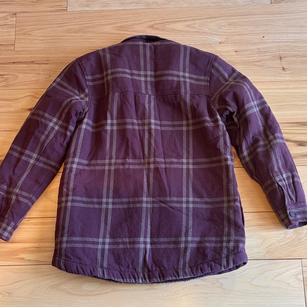Purple Plaid Button-Up Jacket, Size S - Picture 4 of 4
